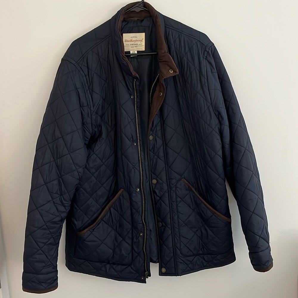 Navy Blue Mid-Weight Quilted Jacket